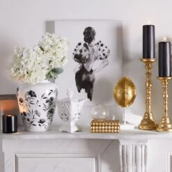 Gold Foiled Spike Decorative Box, 7x3 -Karaca House Shop gold foiled spike decorative box 7x3 2