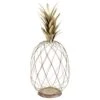 Gold Metal Wire Pineapple, 19" -Karaca House Shop gold metal wire pineapple 19