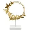 Grace Mitchell Gold Ring With Butterflies Table Decor, 14" -Karaca House Shop grace mitchell gold ring with butterflies table decor 14
