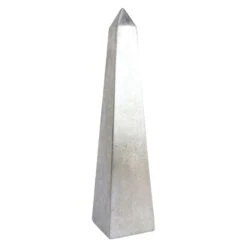 Grace Mitchell Silver Obelisk Table Decor, 15"