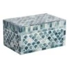 Grey Mosaic Decorative Box, 8x4 -Karaca House Shop grey mosaic decorative box 8x4 1
