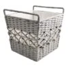 Grey Tapered Rope Laundry Hamper, Small -Karaca House Shop grey tapered rope laundry hamper small