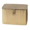 Honeybloom Gold Metal Decorative Box, 9" -Karaca House Shop honeybloom gold metal decorative box 9