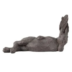 Honeybloom Grey Rabbit Figurine, 12"