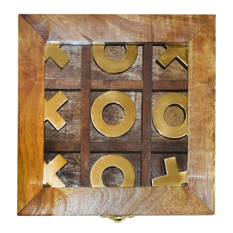 Honeybloom Wooden Tic Tac Toe Game, 7" 4 Honeybloom Wooden Tic Tac Toe Game, 7" - Image 2