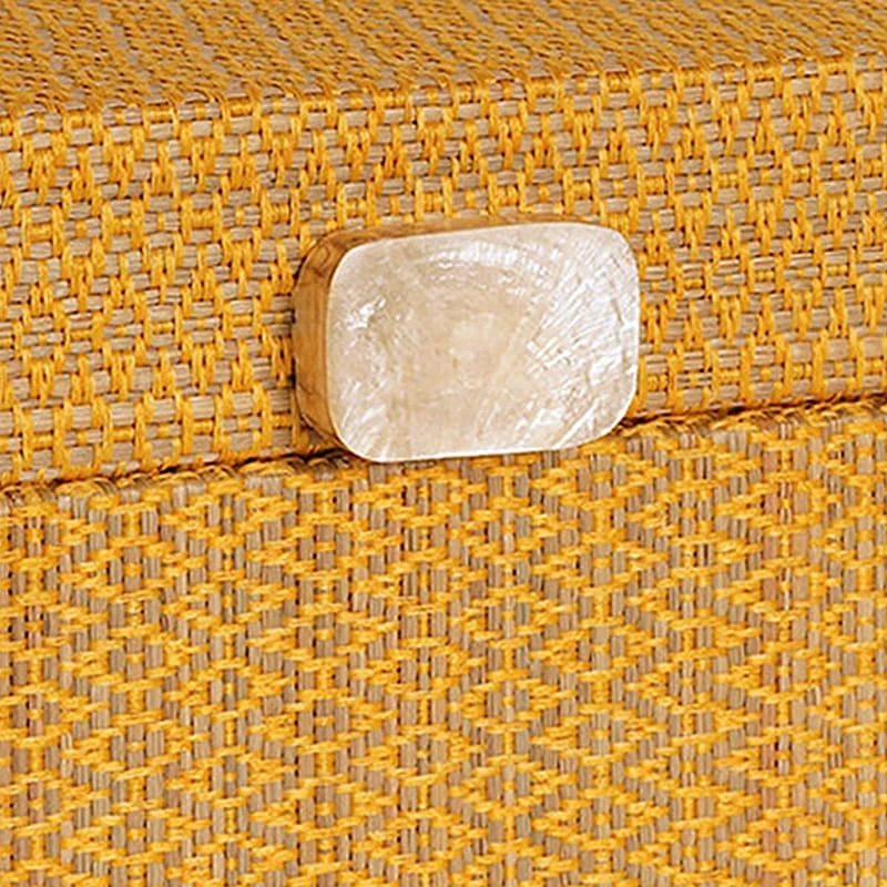Honeybloom Yellow Seagrass Woven Box, 13" 4 Honeybloom Yellow Seagrass Woven Box, 13" - Image 2