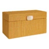 Honeybloom Yellow Seagrass Woven Box, 13" -Karaca House Shop honeybloom yellow seagrass woven box 13