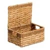 Joan Rectangle Storage Basket With Lid, Small -Karaca House Shop joan rectangle storage basket with lid small