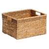 Joan Water Hyacinth Rectangle Storage Basket, Large -Karaca House Shop joan water hyacinth rectangle storage basket large
