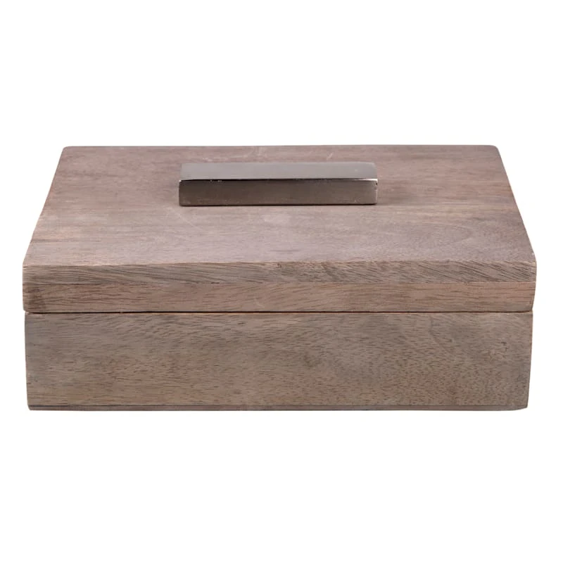 Laila Ali Grey Box With Metal Handle, 8x6 3 Laila Ali Grey Box With Metal Handle, 8x6