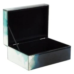 Karaca House Shop -Karaca House Shop laila ali multi blue glass box decor 7x5 2