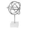 Laila Ali Round Circle Orb Sculpture With Marbled Base, 15" 1 Laila Ali Round Circle Orb Sculpture With Marbled Base, 15" -Karaca House Shop laila ali round circle orb sculpture with marbled base 15