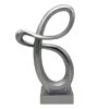 Laila Ali Silver Abstract Swirl Figurine, 15" 2 Laila Ali Silver Abstract Swirl Figurine, 15" -Karaca House Shop laila ali silver abstract swirl figurine 15