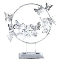 Laila Ali Silver Butterflies Figurine, 16"