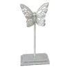 Laila Ali Silver Butterfly On Stand, 10" -Karaca House Shop laila ali silver butterfly on stand 10