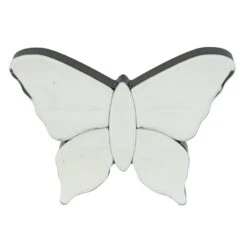 Laila Ali Silver Mirrored Butterfly Decor, 8x6