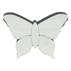 Laila Ali Silver Mirrored Butterfly Decor, 9x7