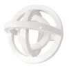Laila Ali White 4-Ring Modern Ball Figurine, 5.5" -Karaca House Shop laila ali white 4 ring modern ball figurine 5.5