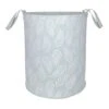 Leaves Round Canvas Laundry Hamper 2 Leaves Round Canvas Laundry Hamper -Karaca House Shop leaves round canvas laundry hamper