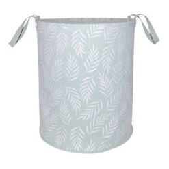Leaves Round Canvas Laundry Hamper