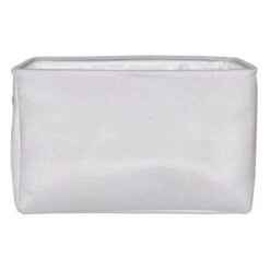 Light Grey Rectangle Fabric Storage Basket, Large