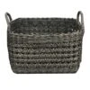 Medium Grey Rectangle Plastic Woven Basket 2 Medium Grey Rectangle Plastic Woven Basket -Karaca House Shop medium grey rectangle plastic woven basket