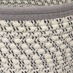 Mylie Grey Print Rectangle Storage Bin, Large -Karaca House Shop mylie grey print rectangle storage bin large 1