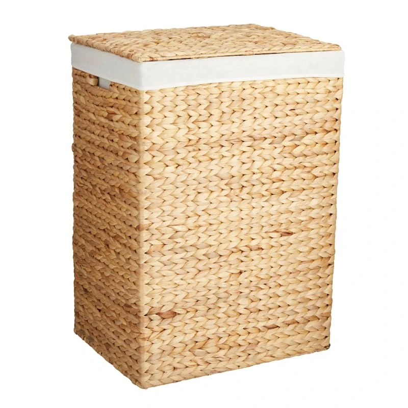 Natural Water Hyacinth Laundry Hamper, Medium 3 Natural Water Hyacinth Laundry Hamper, Medium