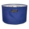 Navy Round Fabric Storage Basket, Medium -Karaca House Shop navy round fabric storage basket medium
