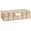 Neutral Water Hyacinth Striped Decorative Box, 10x5.5 1 Neutral Water Hyacinth Striped Decorative Box, 10x5.5 -Karaca House Shop neutral water hyacinth striped decorative box 10x5.5