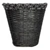 Oval Willow Laundry Hamper, Grey -Karaca House Shop oval willow laundry hamper grey
