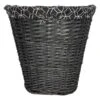 Oval Willow Spilt Laundry Hamper, Grey