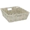 Pe Faux Rattan Shelf Tote Taupe -Karaca House Shop pe faux rattan shelf tote taupe