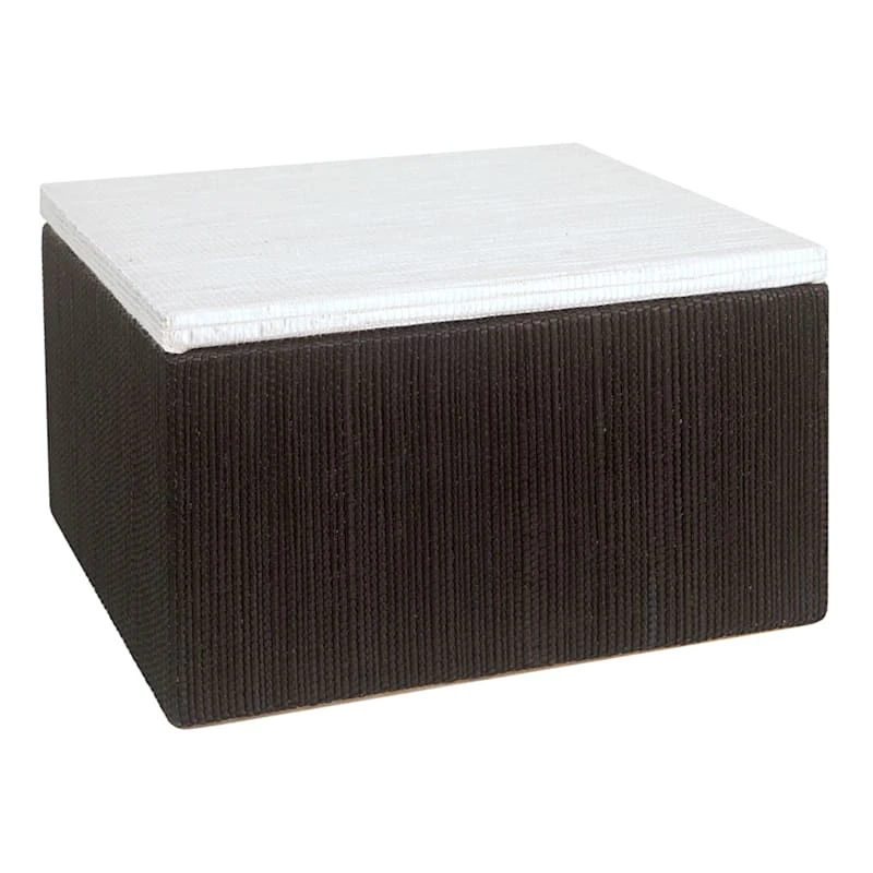 Providence Black & White Seagrass Box, 9" 3 Providence Black & White Seagrass Box, 9"
