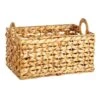 Providence Melia Flower Weave Storage Basket With Handles, Medium -Karaca House Shop providence melia flower weave storage basket with handles medium
