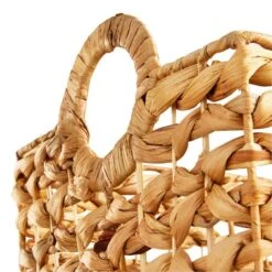 Providence Melia Flower Weave Storage Basket With Handles, Medium 7 Providence Melia Flower Weave Storage Basket With Handles, Medium -Karaca House Shop providence melia flower weave storage basket with handles medium 2