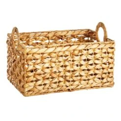 Providence Melia Flower Weave Storage Basket With Handles, Medium
