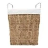 Rectangle Twisted Wicker Laundry Hamper, Medium -Karaca House Shop rectangle twisted wicker laundry hamper medium
