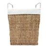 Rectangle Twisted Wicker Laundry Hamper, Small 1 Rectangle Twisted Wicker Laundry Hamper, Small -Karaca House Shop rectangle twisted wicker laundry hamper small