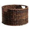 Round Woven Abaca Storage Basket, Medium -Karaca House Shop round woven abaca storage basket medium