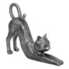 Silver Cat Figurine, 7" 2 Silver Cat Figurine, 7" -Karaca House Shop silver cat figurine 7