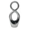 Silver Ceramic Infinity Sculpture, 12.5"