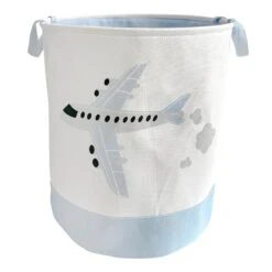 Tiny Dreamers Airplane Rideaway Laundry Hamper, Small