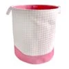 Tiny Dreamers Gingham Pink Laundry Hamper, Large