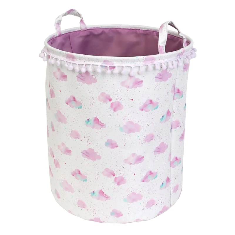 Tiny Dreamers Mystic Clouds Round Laundry Hamper, Large 3 Tiny Dreamers Mystic Clouds Round Laundry Hamper, Large