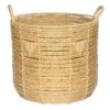 Tracey Boyd Braided Round Basket With Triangle Accents, Large -Karaca House Shop tracey boyd braided round basket with triangle accents large