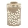 Tracey Boyd Brown Floral Ceramic Jar, 6" -Karaca House Shop tracey boyd brown floral ceramic jar 6