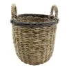 Tracey Boyd Natural Banana Leaf & Rattan Round Basket, Small 2 Tracey Boyd Natural Banana Leaf & Rattan Round Basket, Small -Karaca House Shop tracey boyd natural banana leaf rattan round basket small