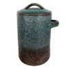 Tracey Boyd Textured Green Ceramic Jar With Lid, 7" -Karaca House Shop tracey boyd textured green ceramic jar with lid 7