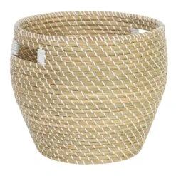 Ty Pennington Seagrass Basket With Plastic Binding, Medium